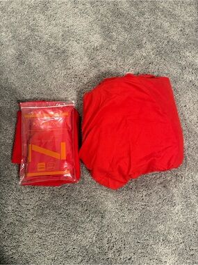 Red Fitted Sheet and Pillow Cases